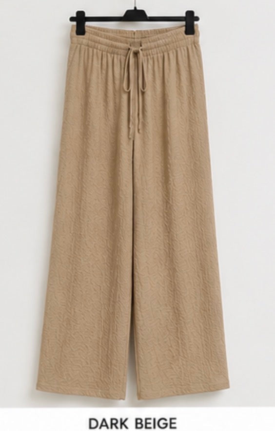 Ribbed wide leg trousers