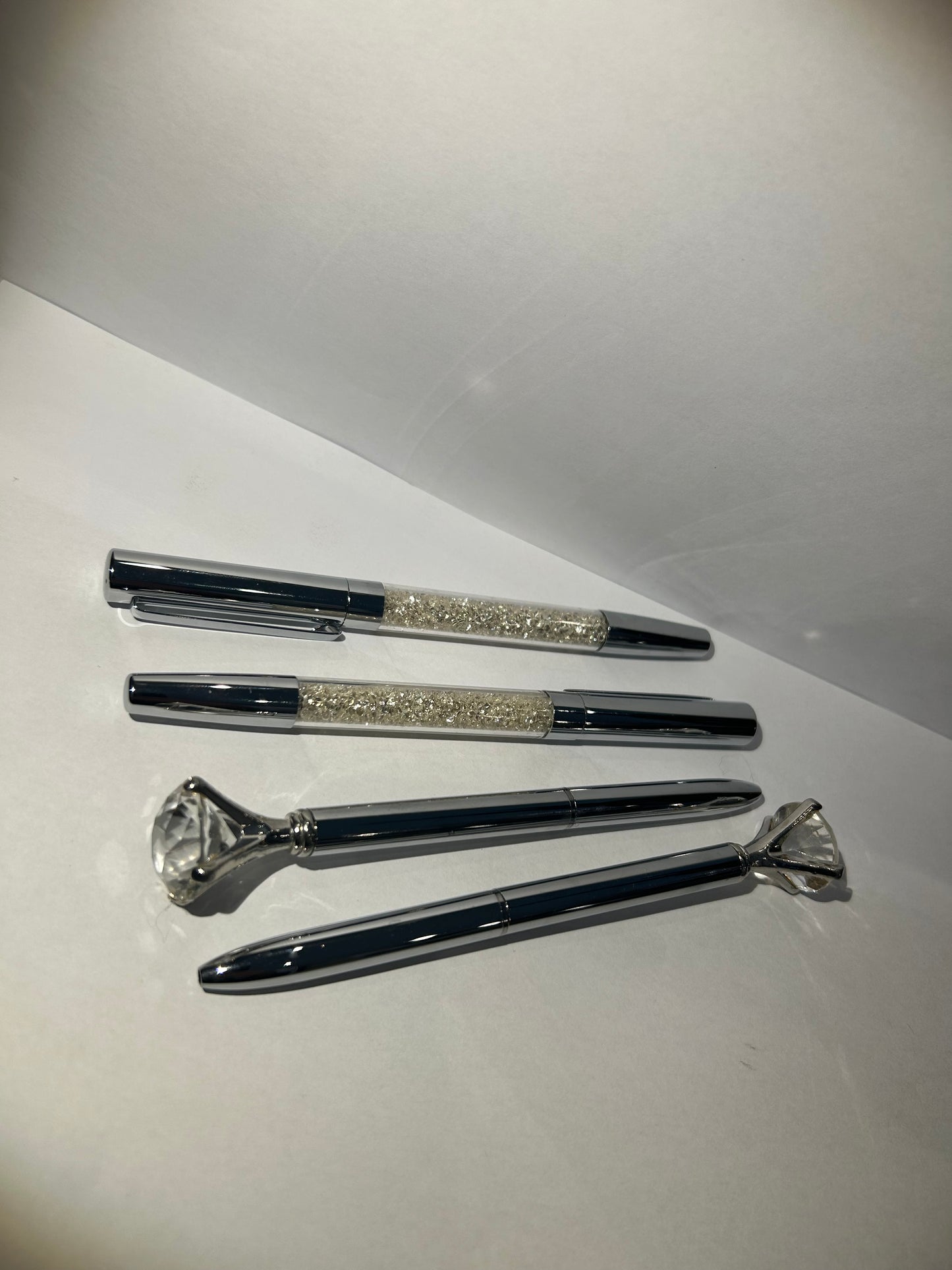 Crystal silver pens