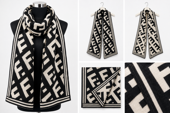 Luxury premium thick statement scarves in assorted patterned designs