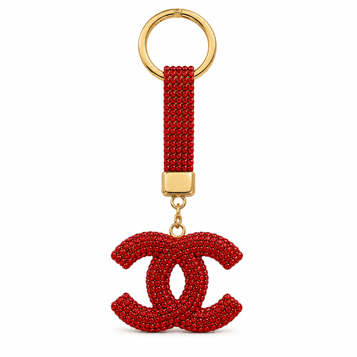 Sparkling Diamanté Keyring Charm - Key Chain