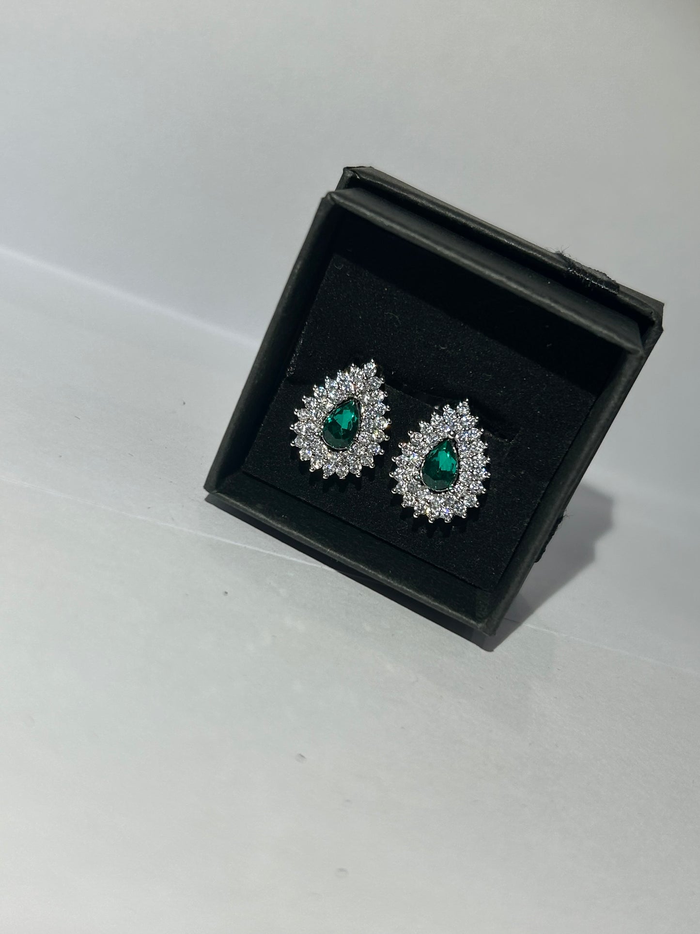 Green Crystal earrings