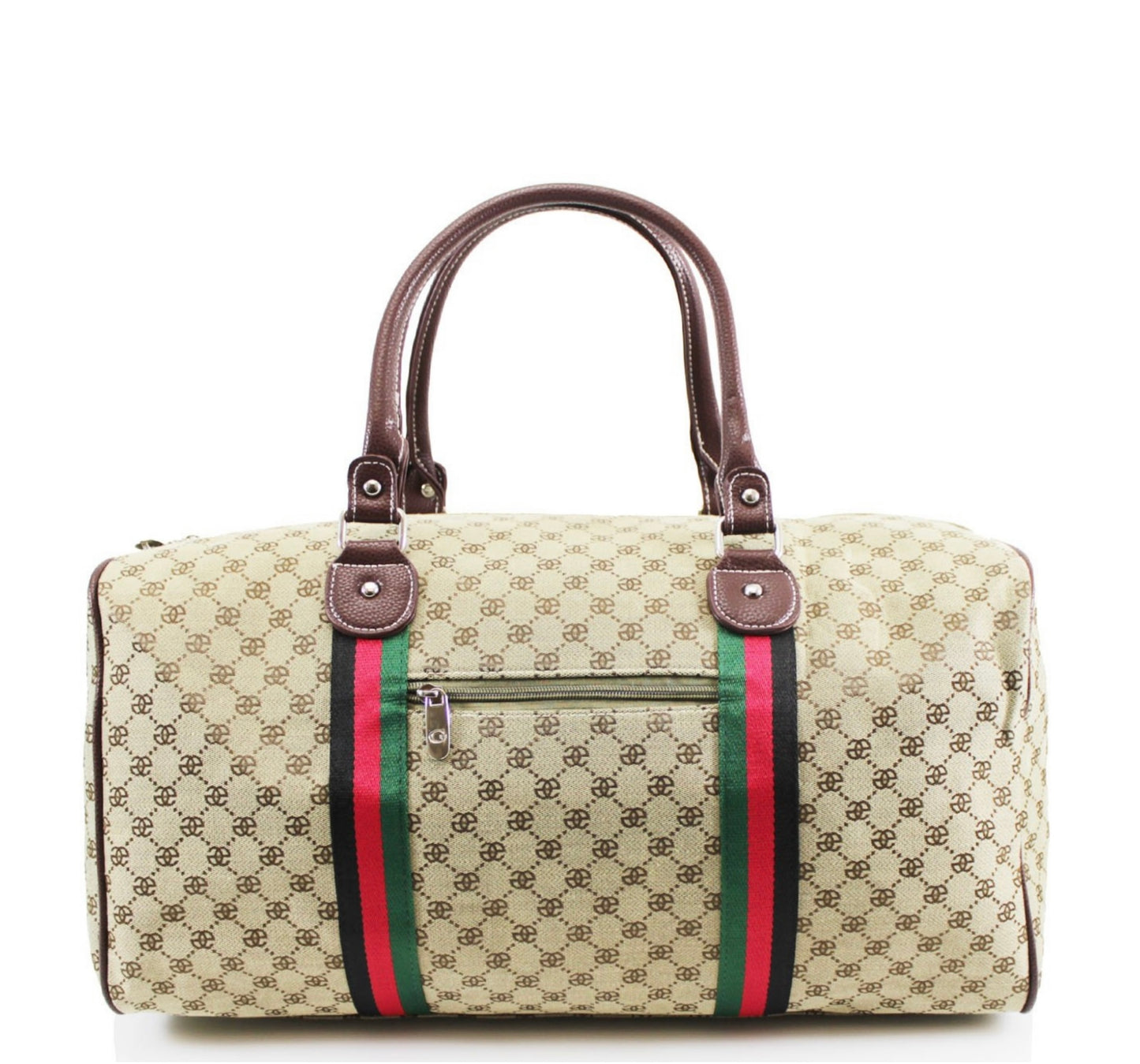 Stripe patterned Holdall, travel luggage bag