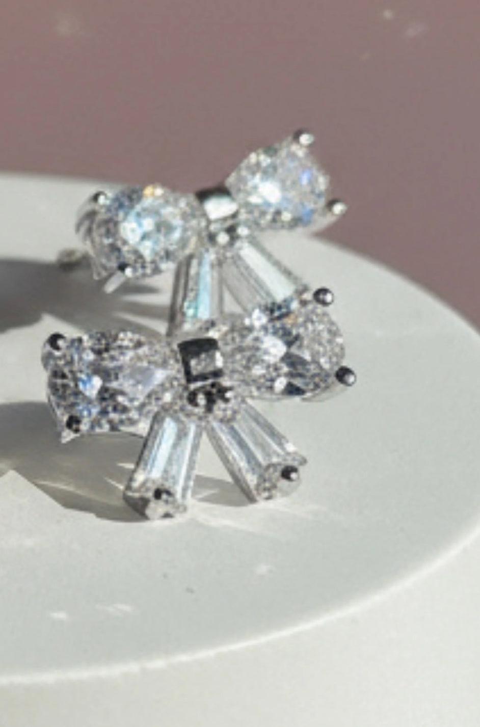 Bow Crystal Stud Earrings