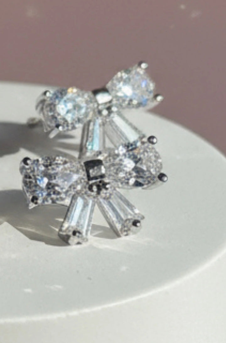 Bow Crystal Stud Earrings