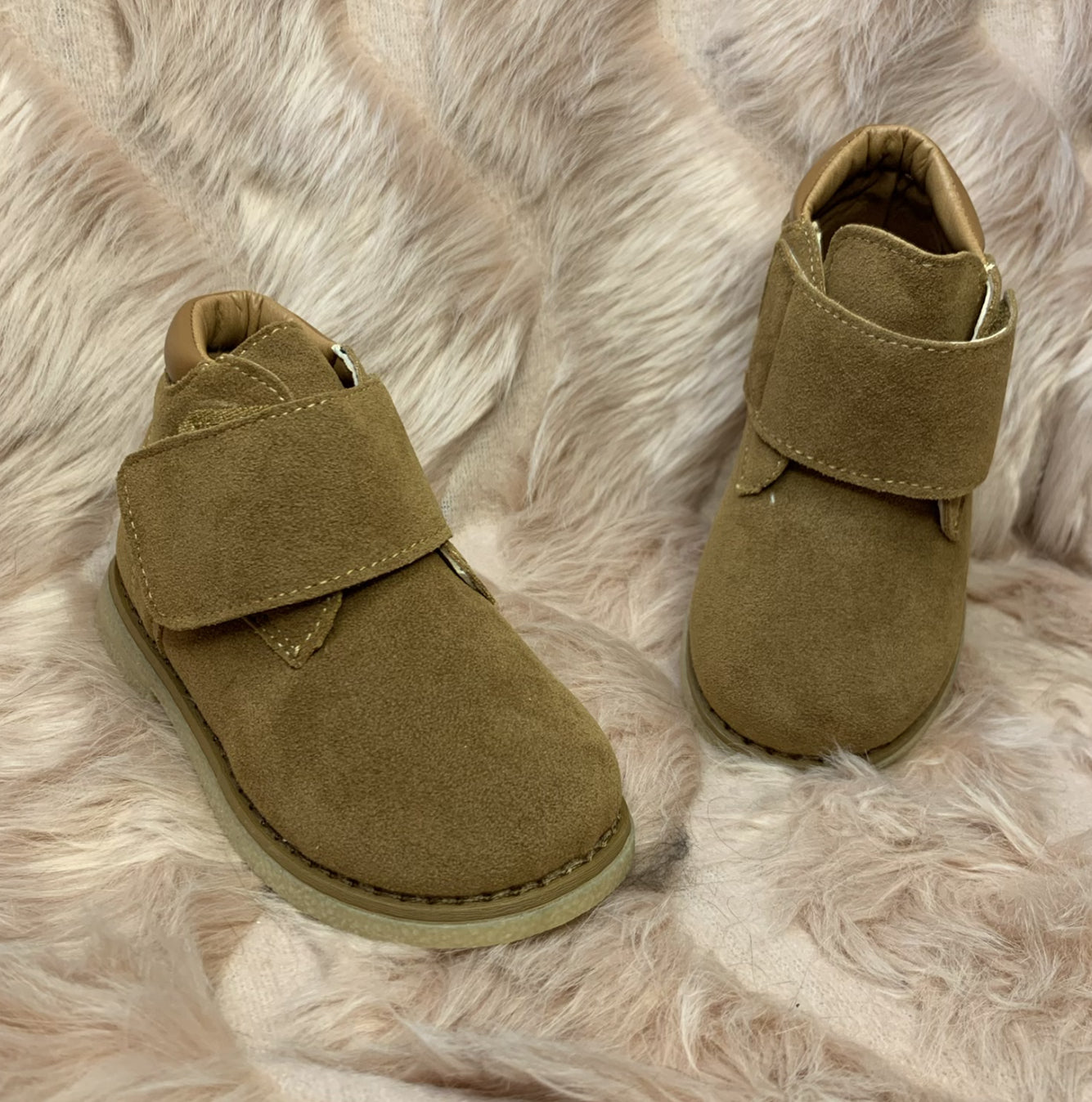 Faux Suede kids unisex boots