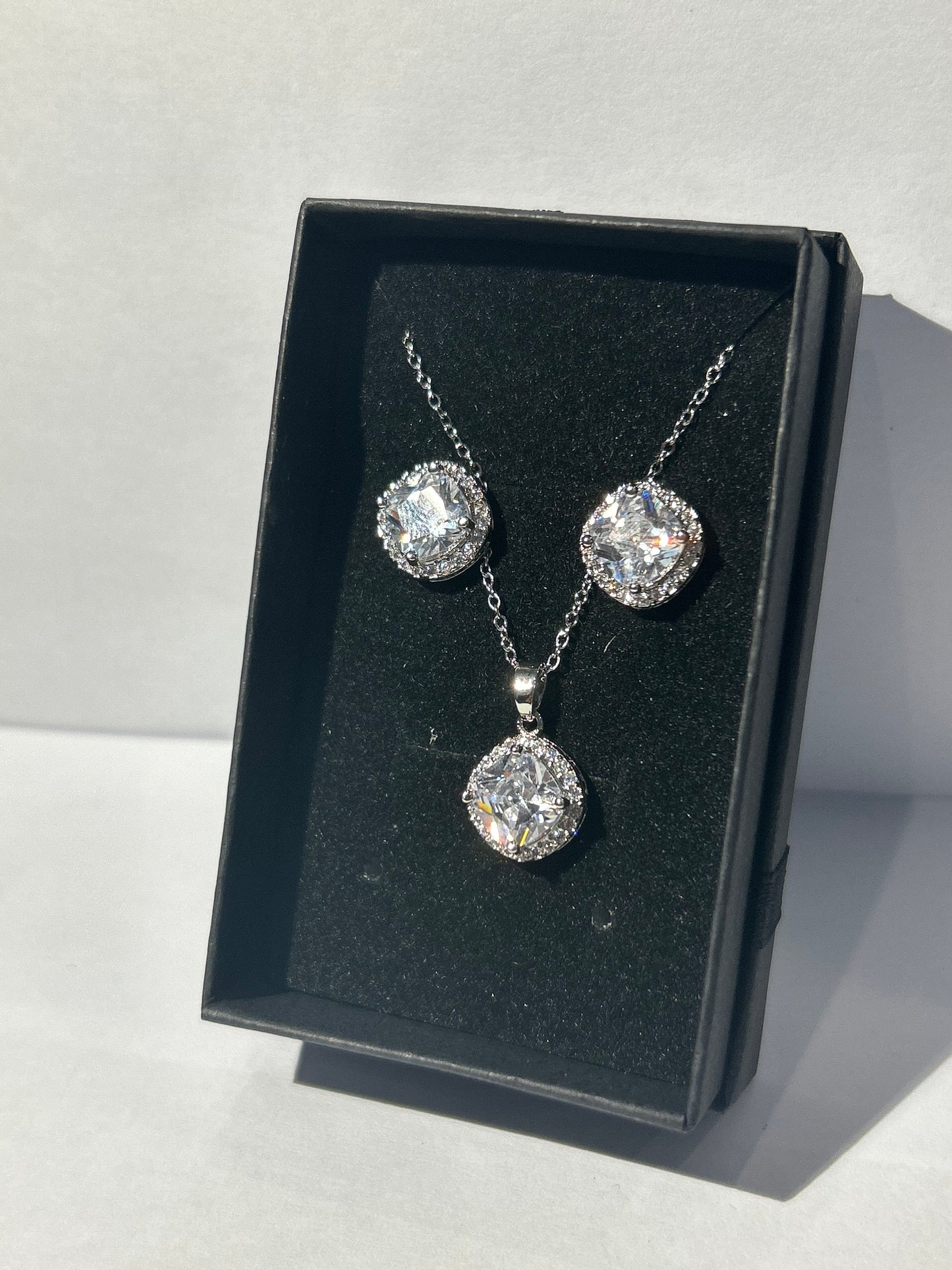 Square Crystal jewellery set