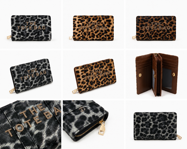 Leopard print tote bag purse 