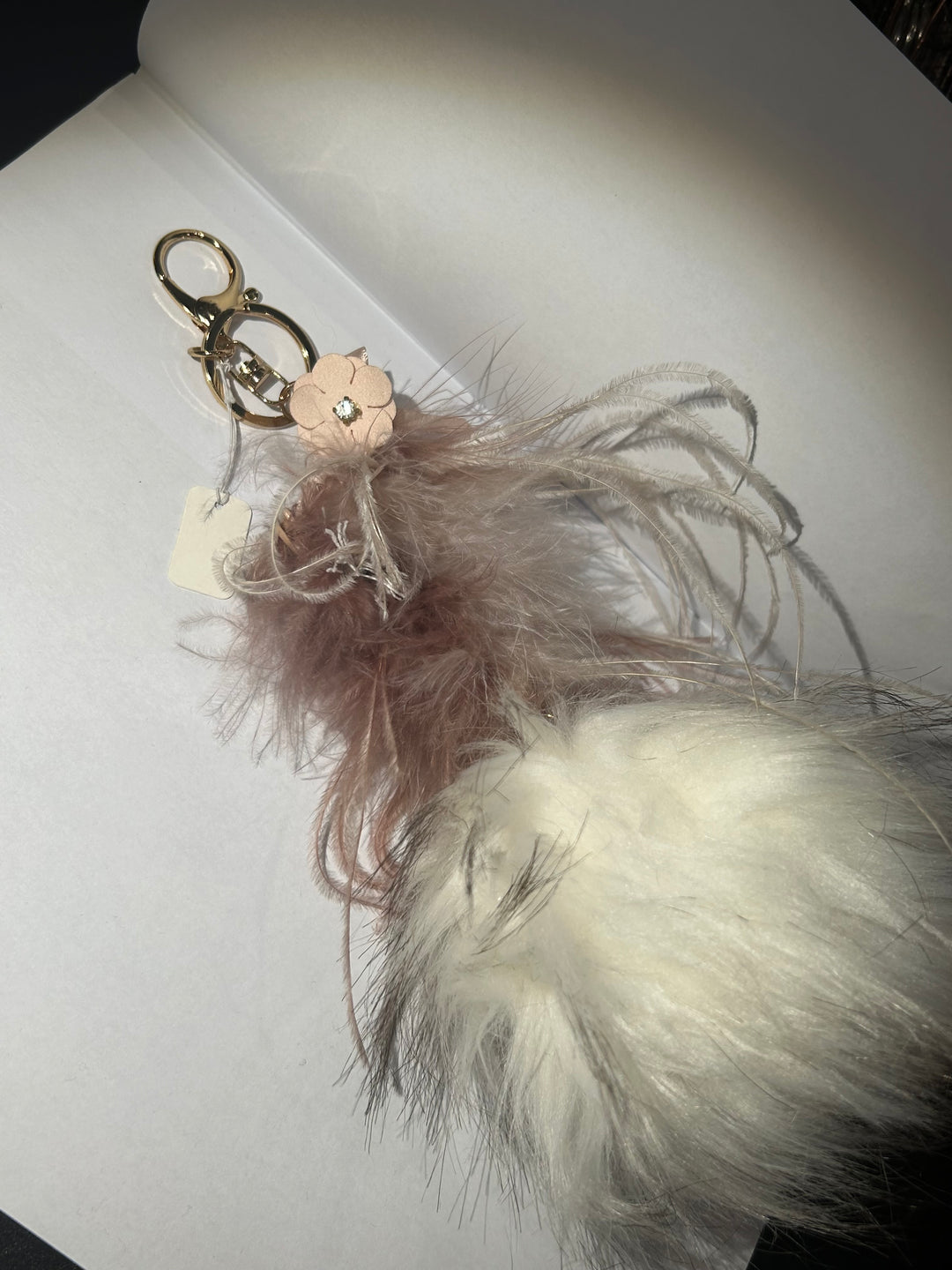 Fur pompom keyring