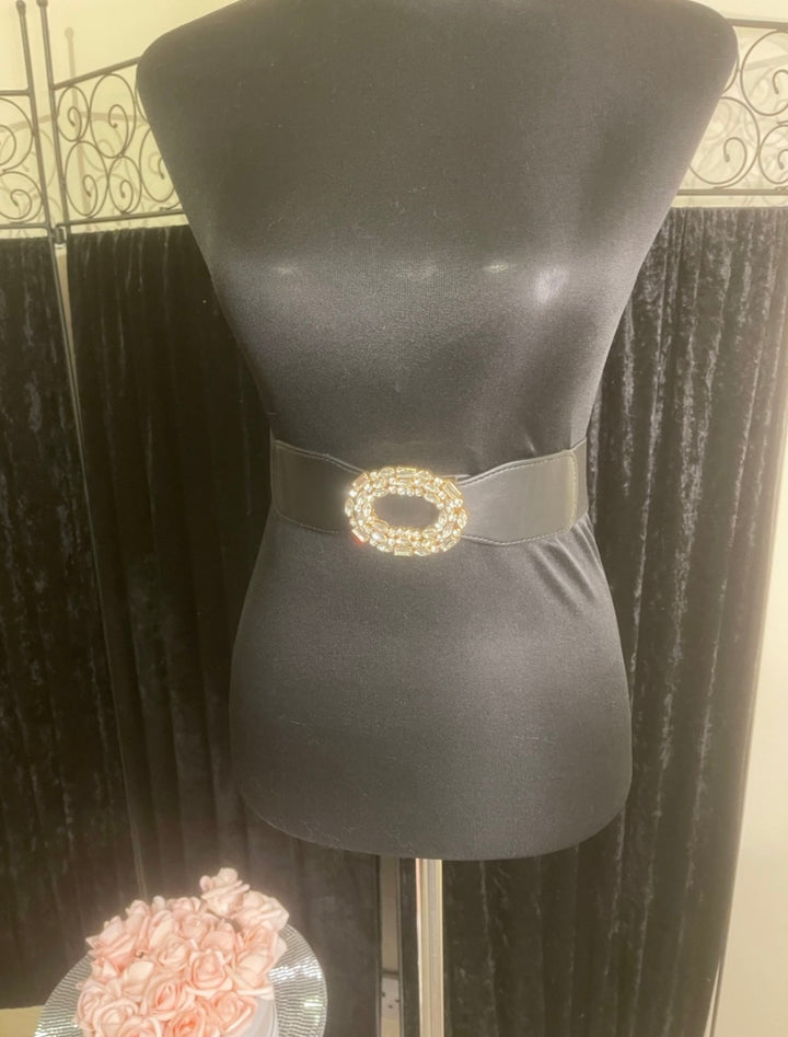 Stretch bling waist belt