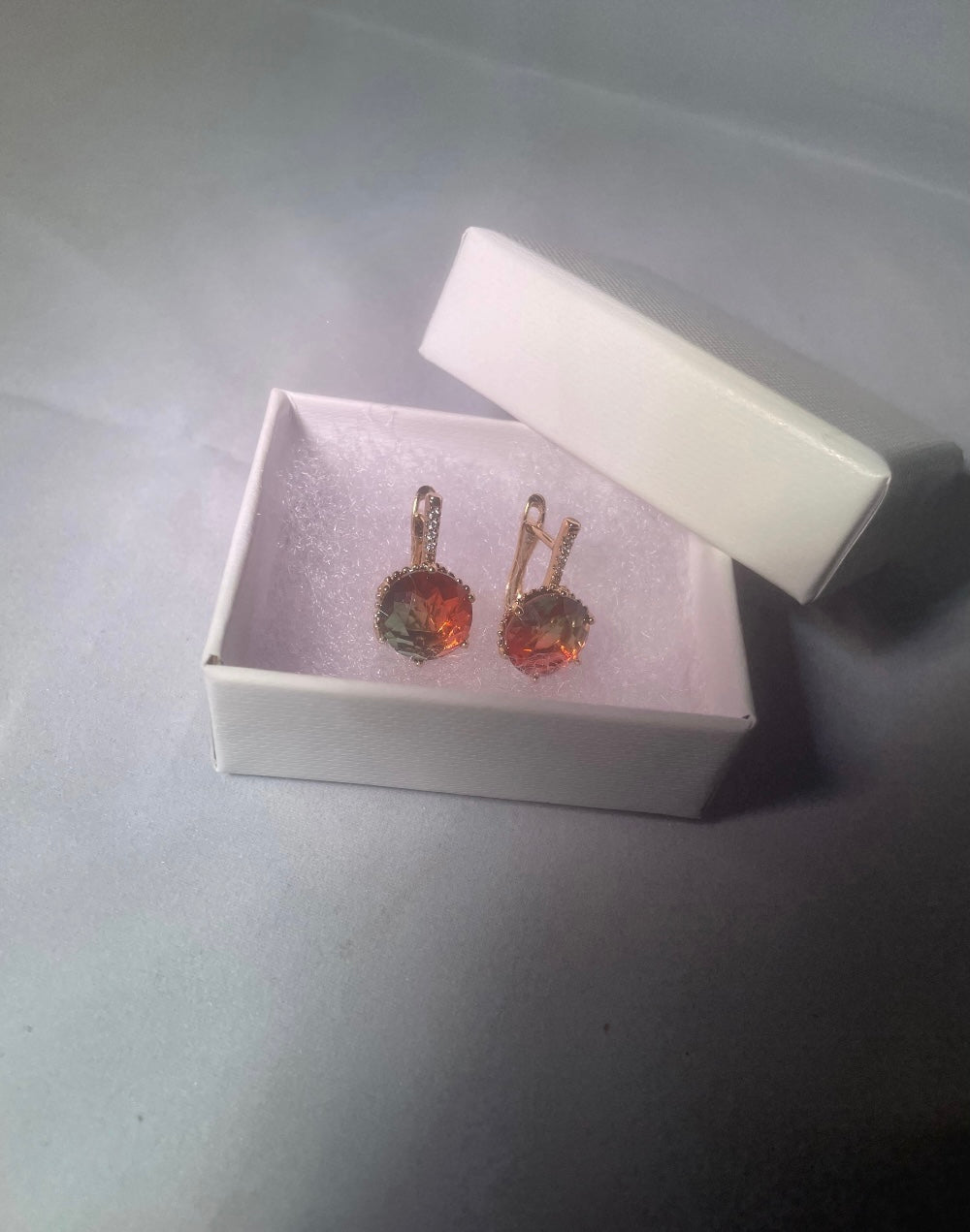 Red and gold earrings