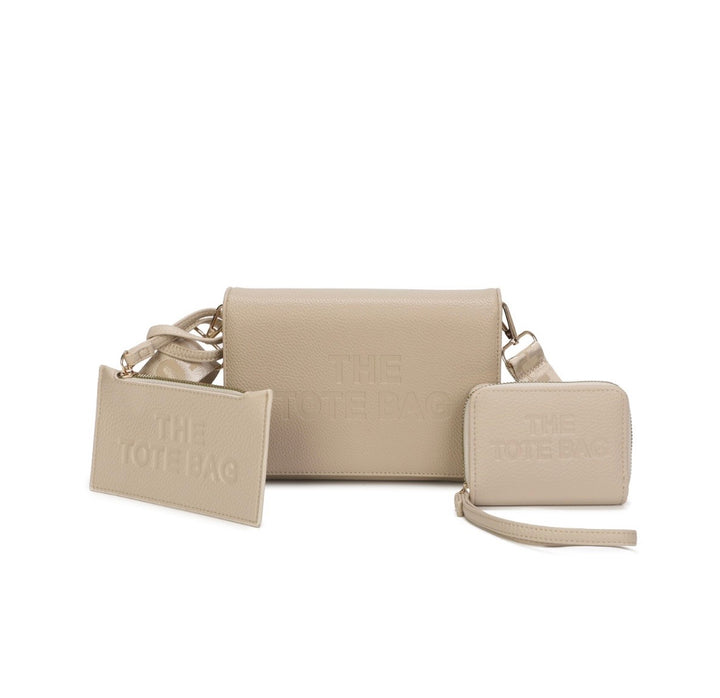     Multi piece handbag set in neutral colours
