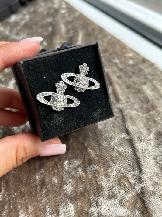 Flower planet earrings