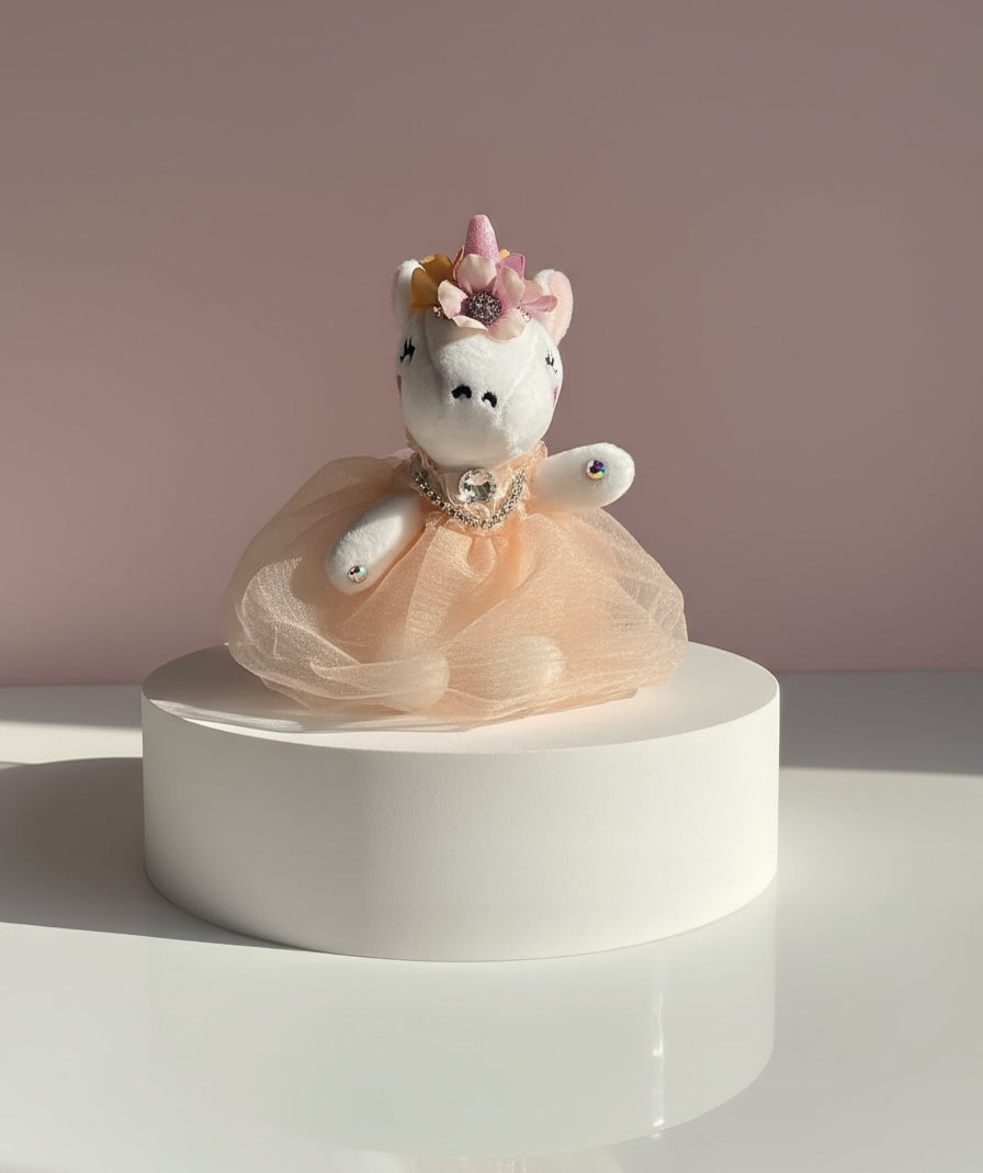 Unicorn soft teddy keyring