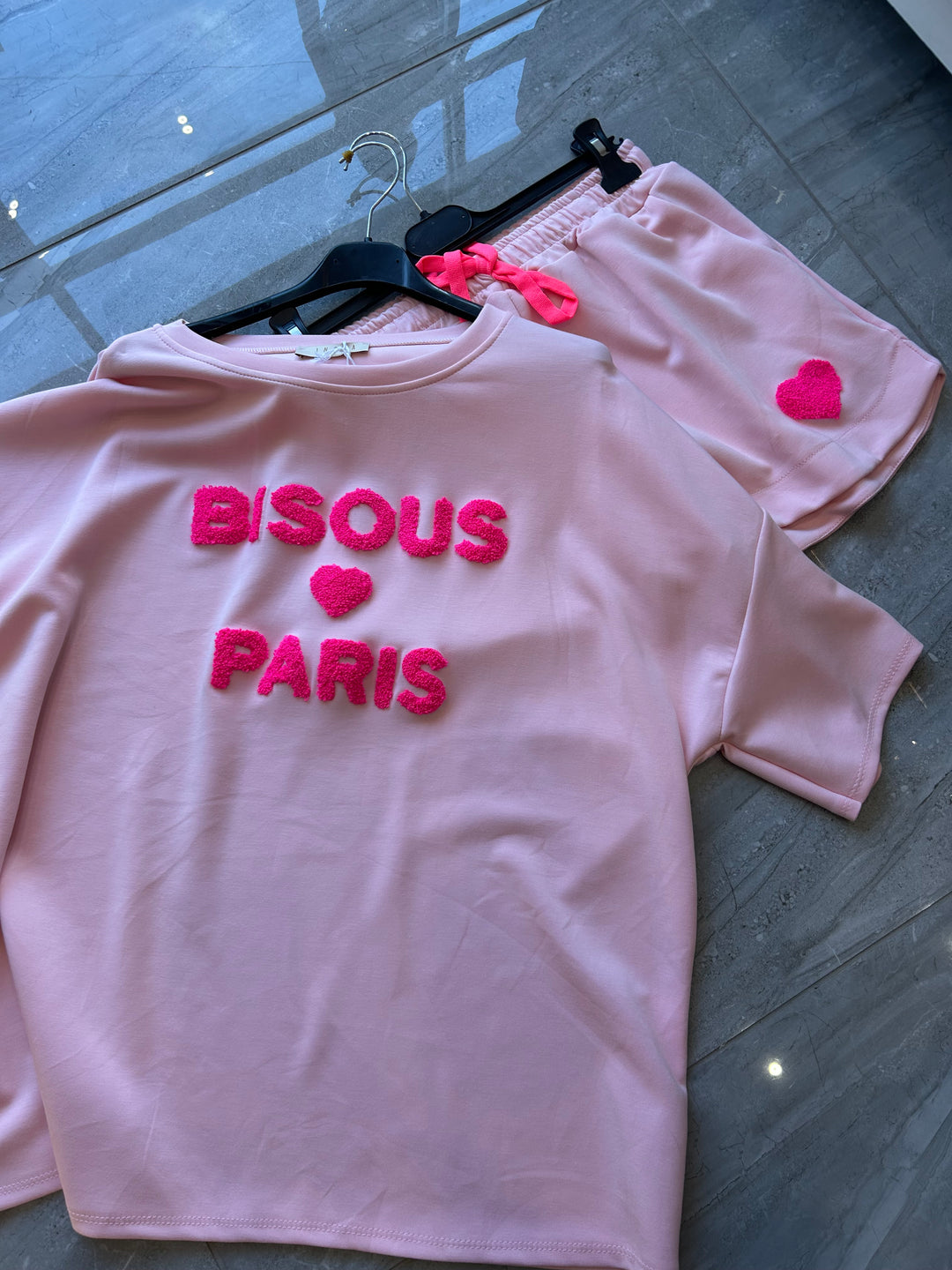 Two tone pink short set 