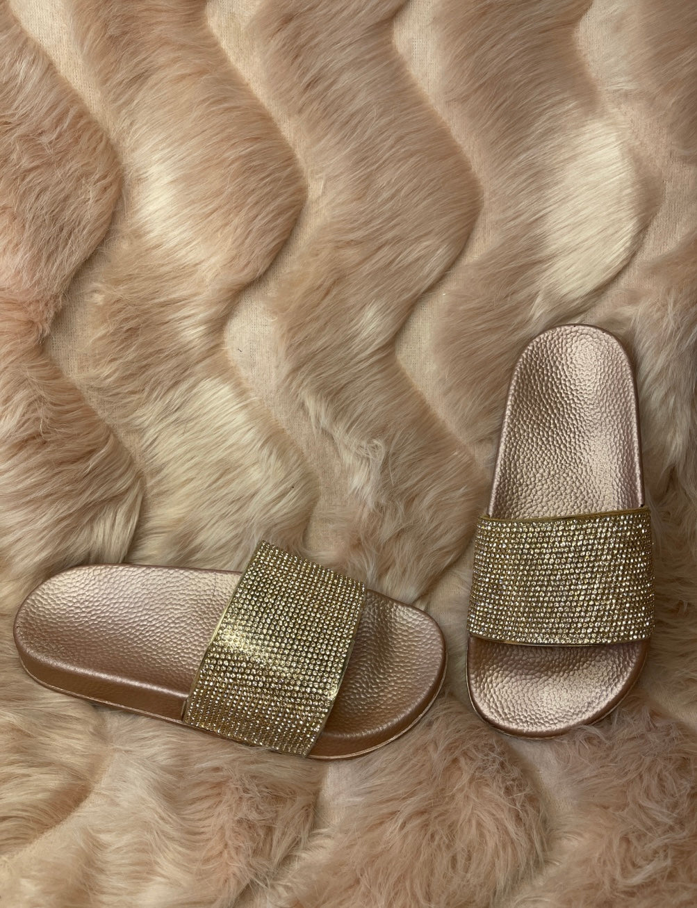 Kids Rose Gold Sliders