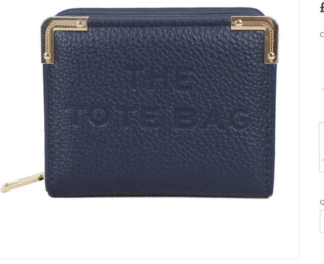RFID Small Purse with Metal Corner Detail - The Tote Bag Purse