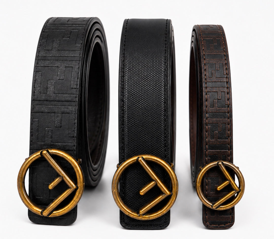 Gold letter f detailed belts 