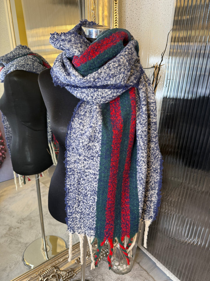Stripe tassel scarves