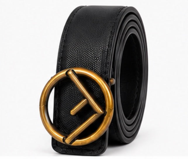 Gold letter f detailed belts 