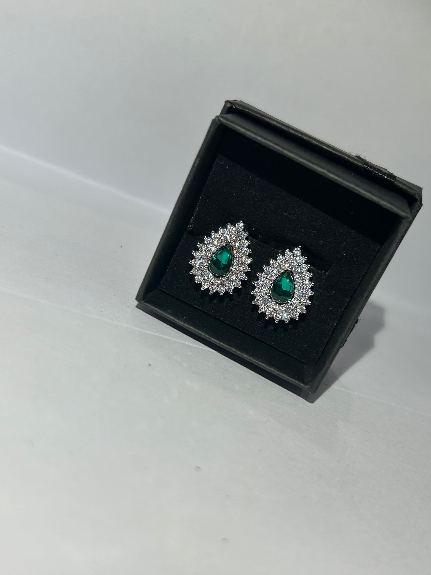 Green Crystal earrings