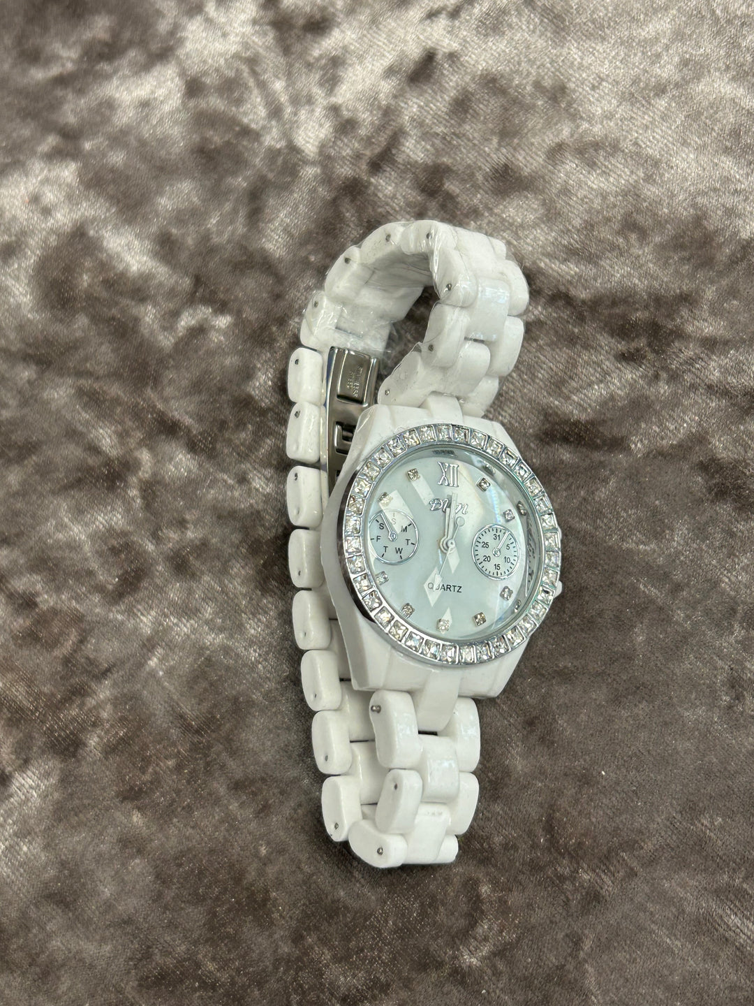 White Crystal Watch