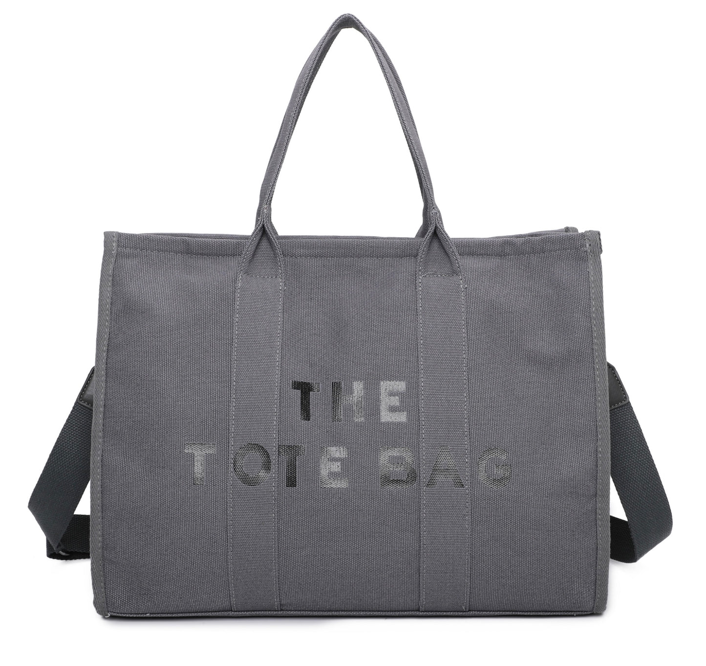 Large canvas tote handbag