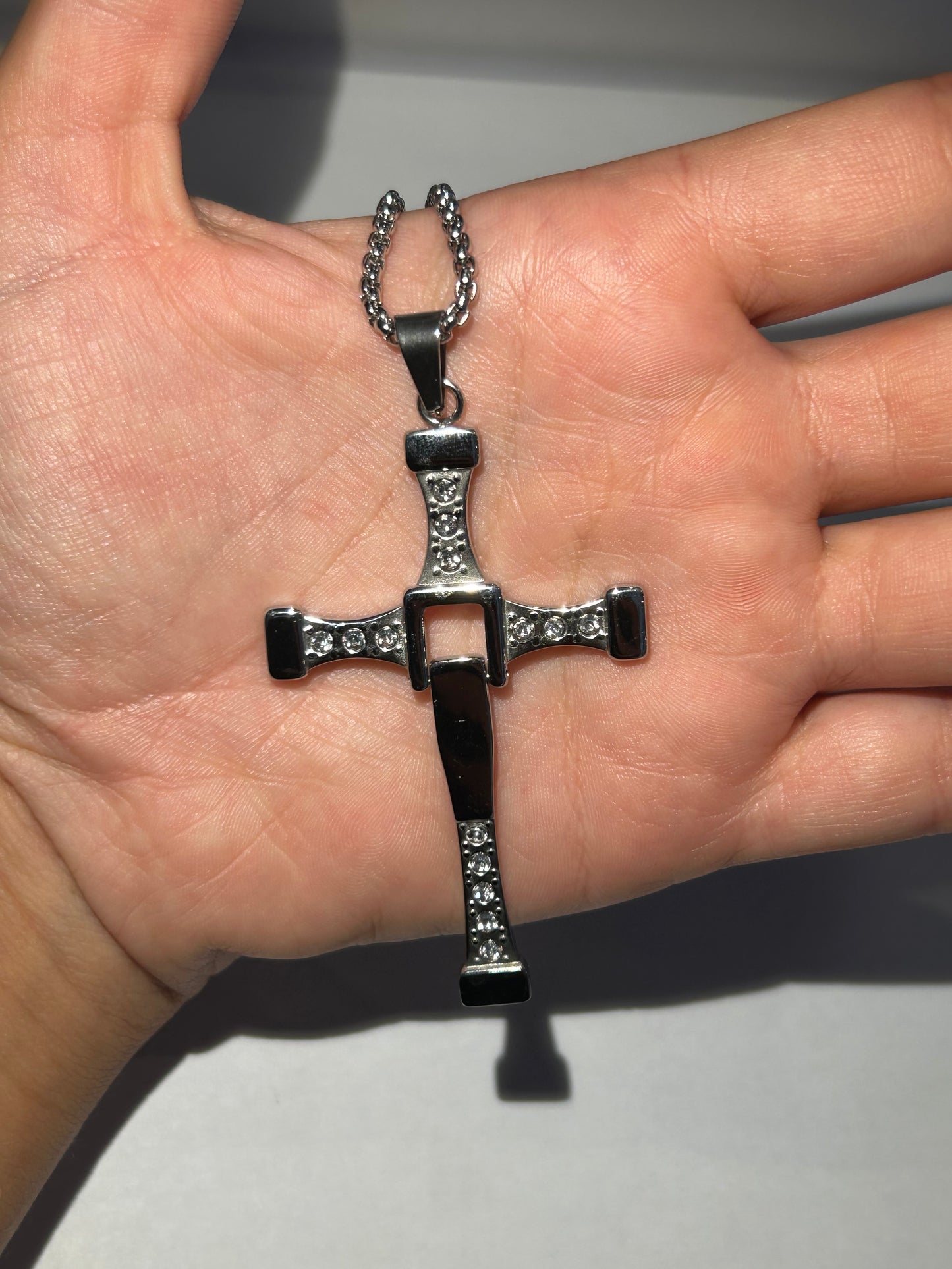 Large cross shaped pendant