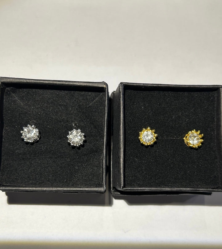 Crown studded earrings