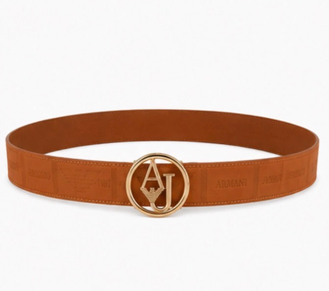 Brown and gold detail belt 