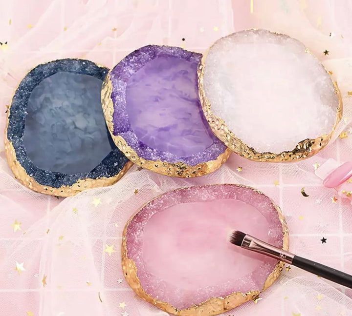 selection of colours in a nail art palette 