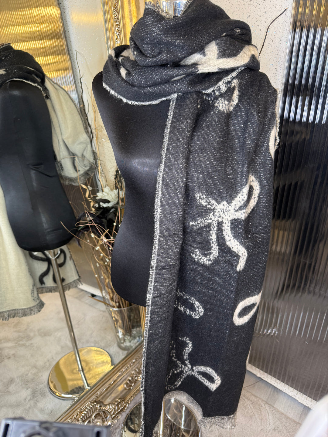 Bow detail scarf