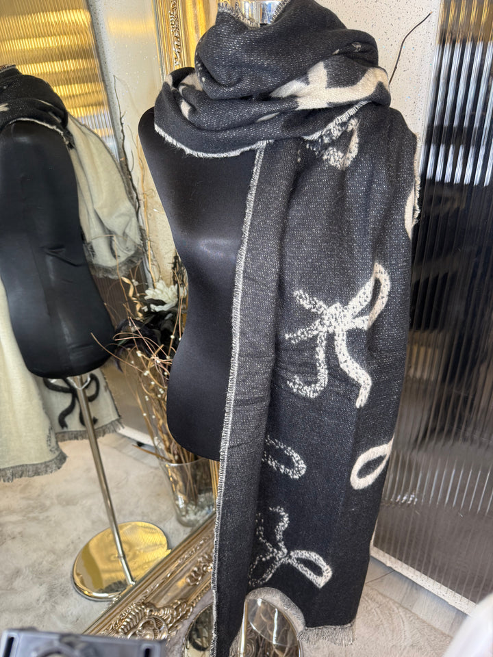 Bow detail scarf