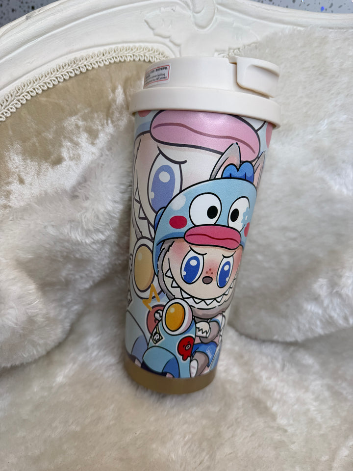 Colourful cartoon-patterned cup