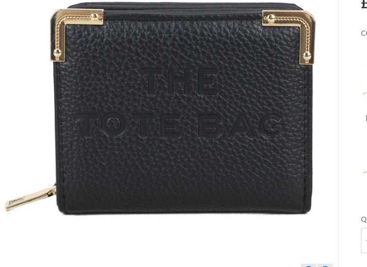 RFID Small Purse with Metal Corner Detail - The Tote Bag Purse