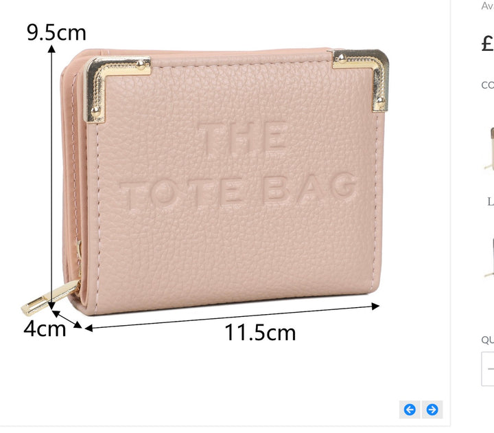 RFID Small Purse with Metal Corner Detail - The Tote Bag Purse