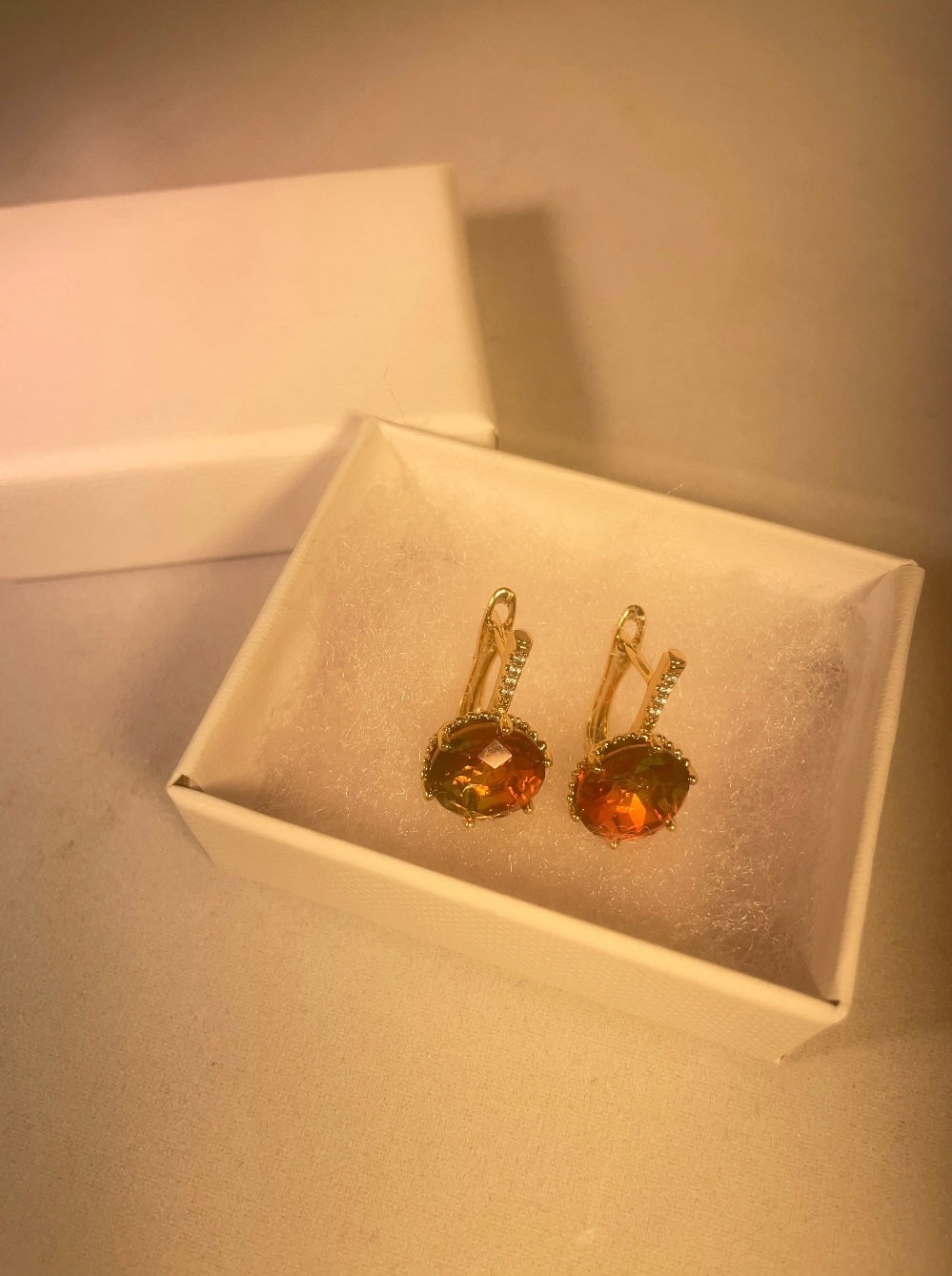 Red and gold earrings