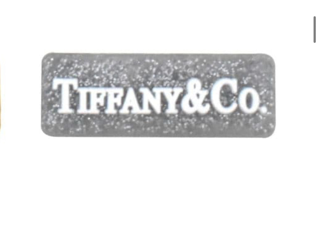 Silver sparkly croc charm 