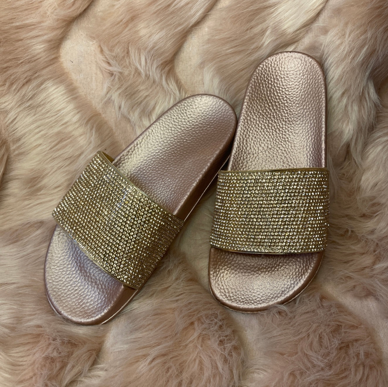 Kids Rose Gold Sliders