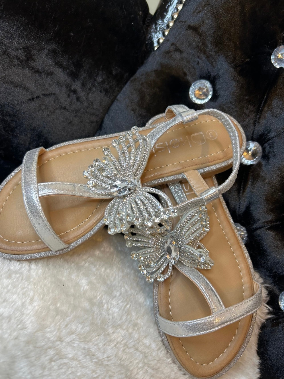 Silver Butterfly sandals