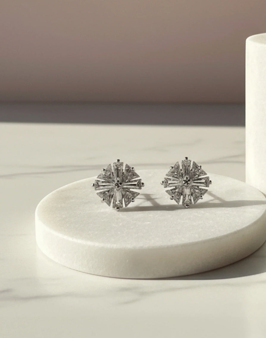 Bijoux Sparkly Crystal Stud Earrings
