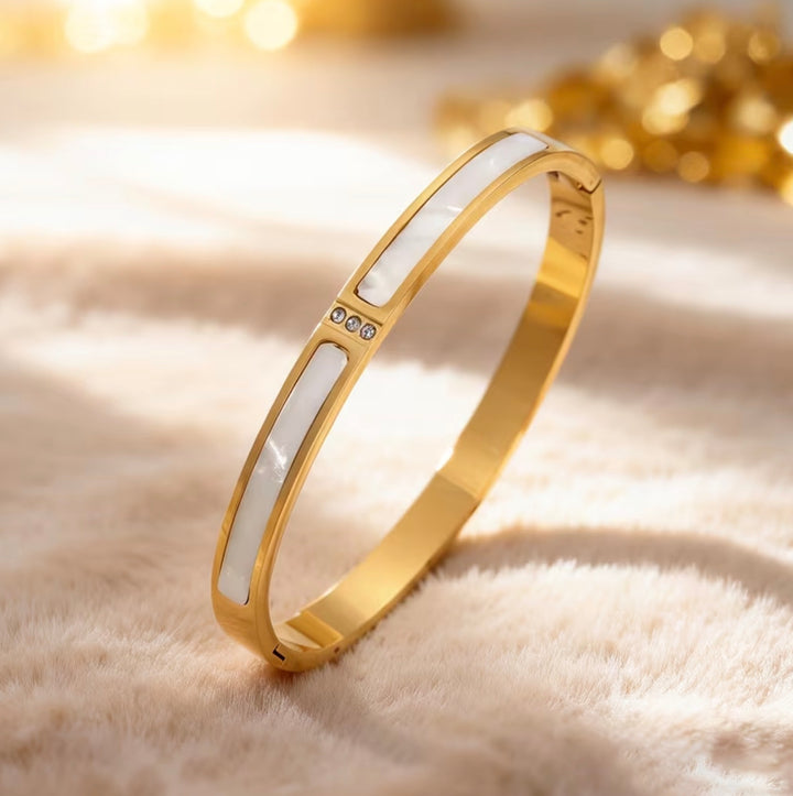Luxury Silver Or Gold Crystal Bangle Bracelet Set