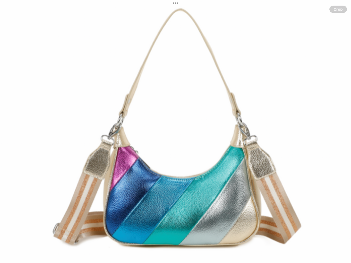 Colourful stripe shoulder bags