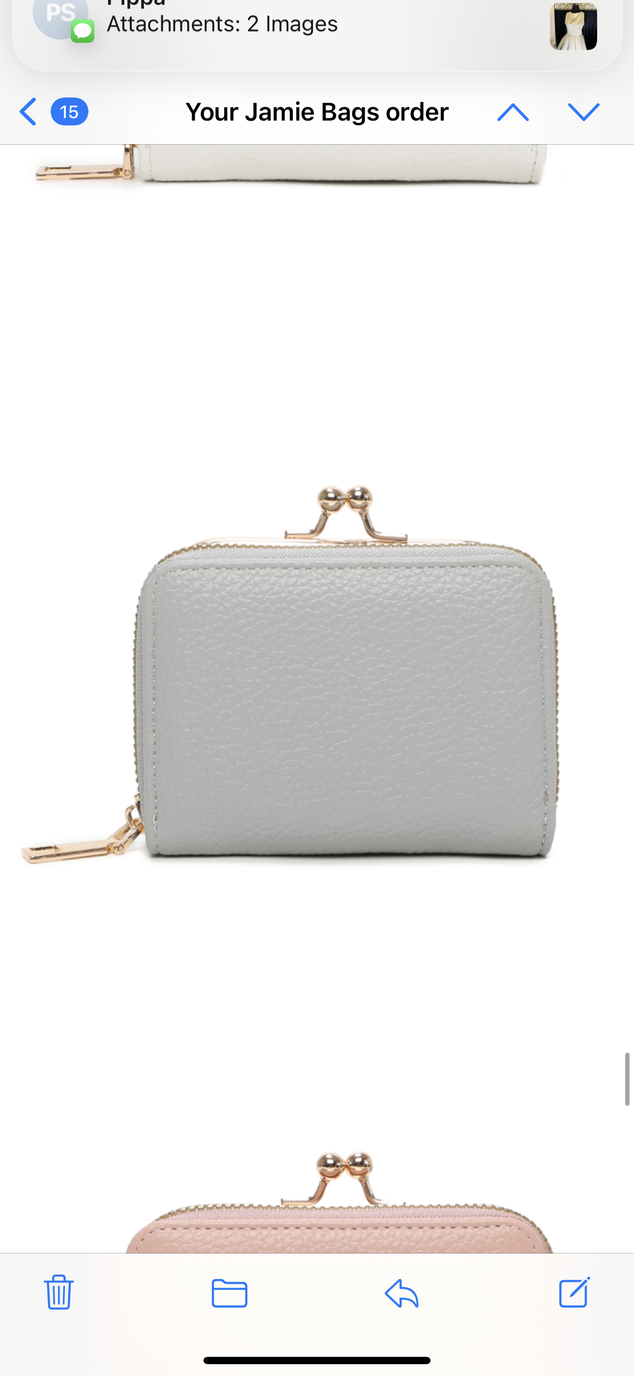 Double side gold detail purse