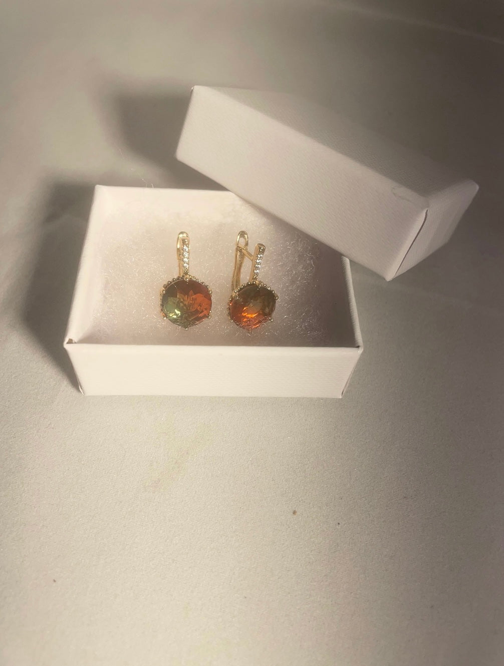 Red and gold earrings