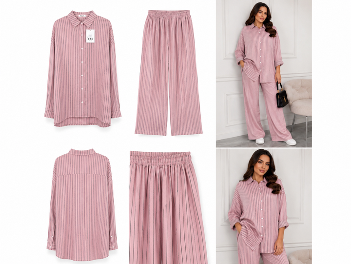 Pinstripe Shirt &amp; Trouser Co-Ord Set