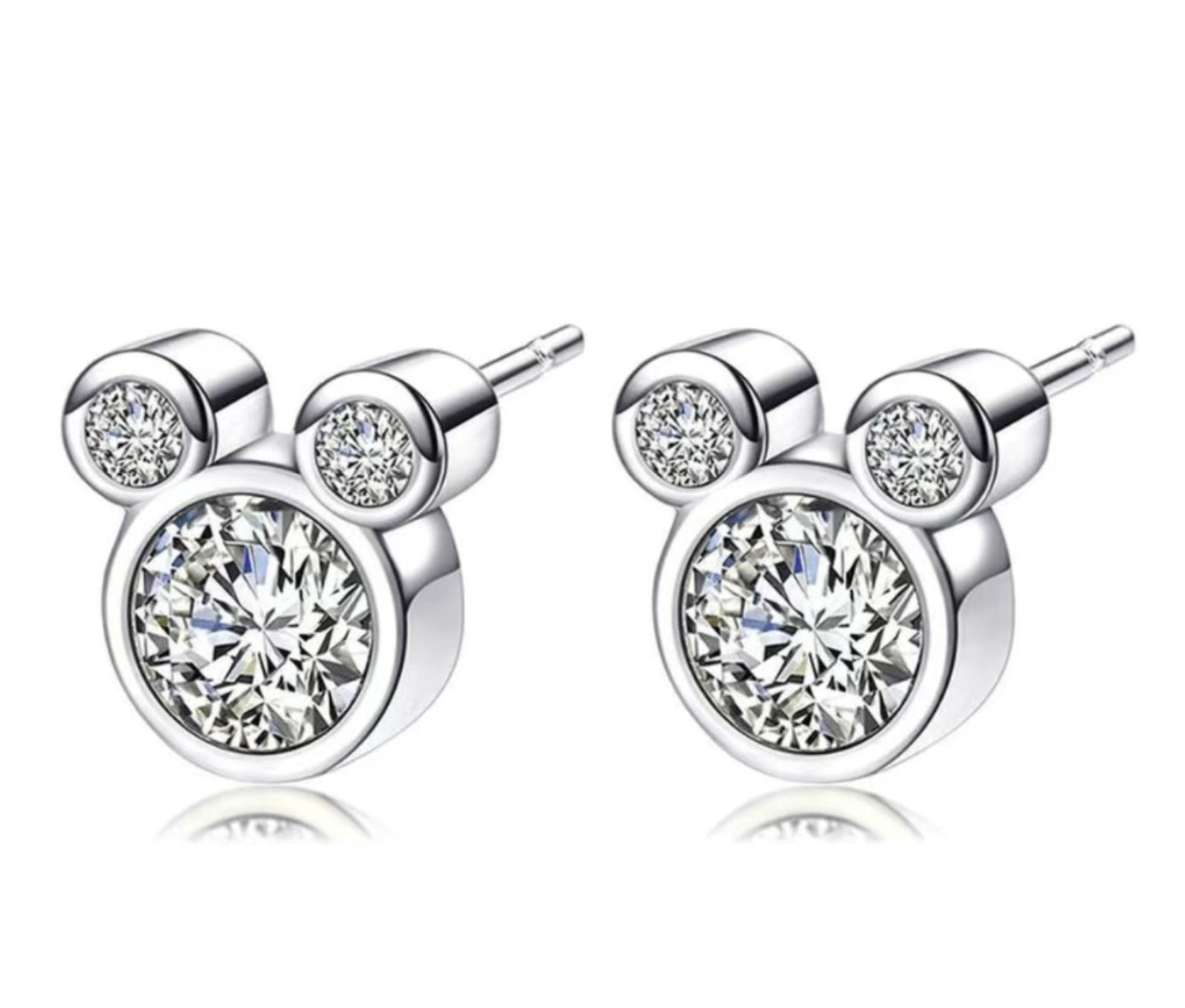 Silhouette crystal Stud Earrings