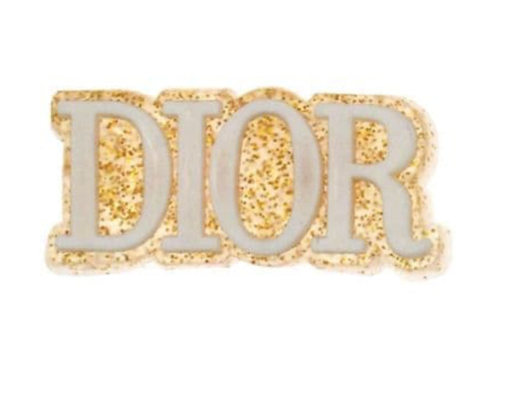Gold sparkly croc charms 
