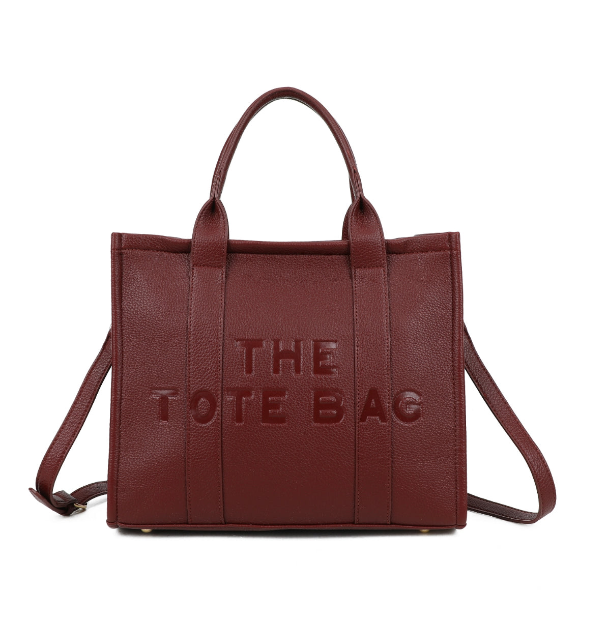 Debossed Letter Large Tote Bag