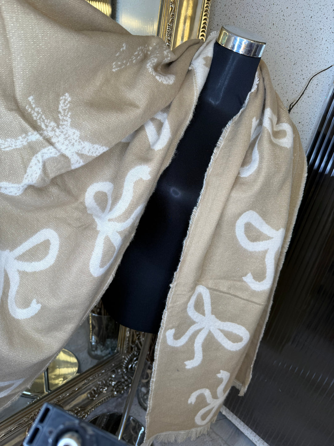 Bow detail scarf