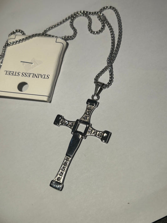 Large cross shaped pendant